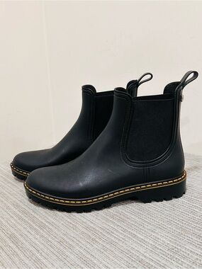 Igor Trak Mate Tri Chelsea Rain Boots Black Matte Women's Size US 10